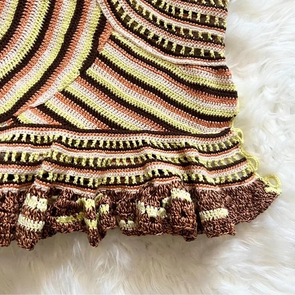 New! ULLA JOHNSON “Aurora” Ruffled Crochet Knit Top - Picture 11 of 14